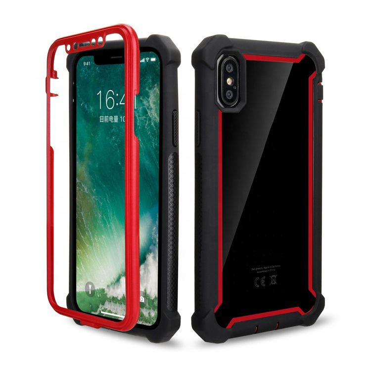 3 In 1 Shockproof Clear Pc Tpu Hybrid Guard Case Heavy Duty Clear Transparent For iPhone XS max 14 15 pro max