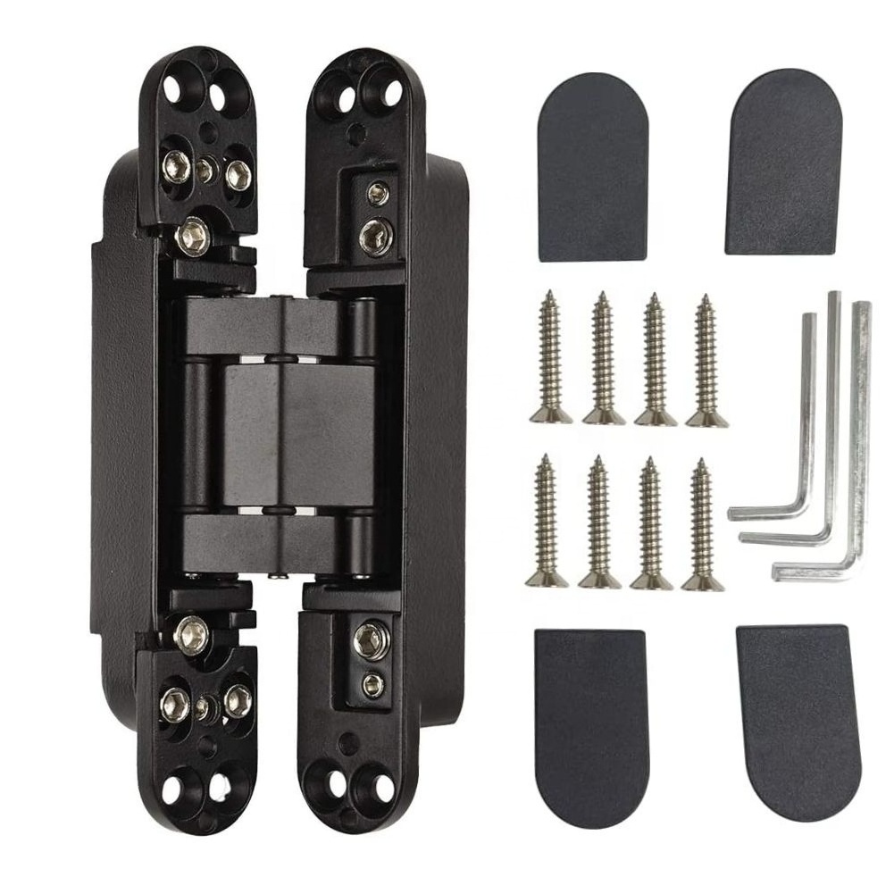 180 degree heavy duty wood hidden cross hardware invisible gate hinge 3d adjustable concealed door hinge