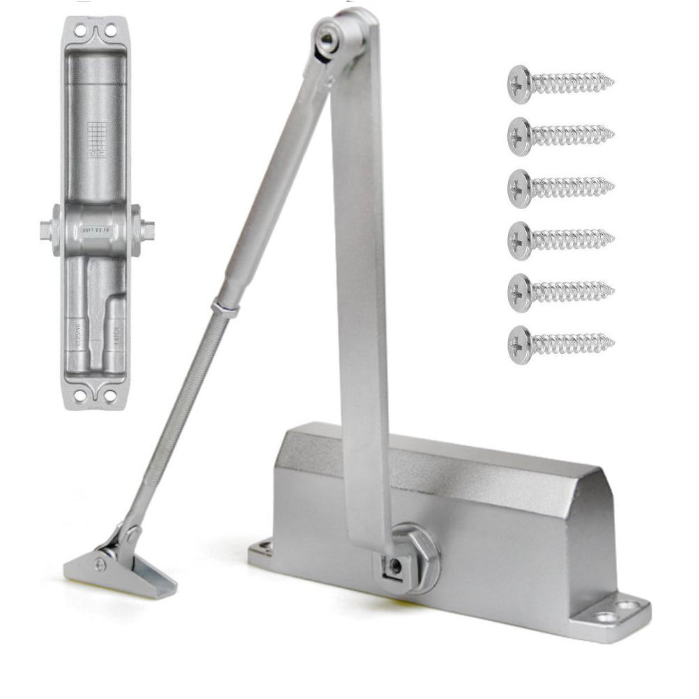 Aluminum 180 Degree Door Closer Multi-Function Gate Closer Automatic Closing Door Opener 45kg 65kg 85kg Heavy Duty Door Closer