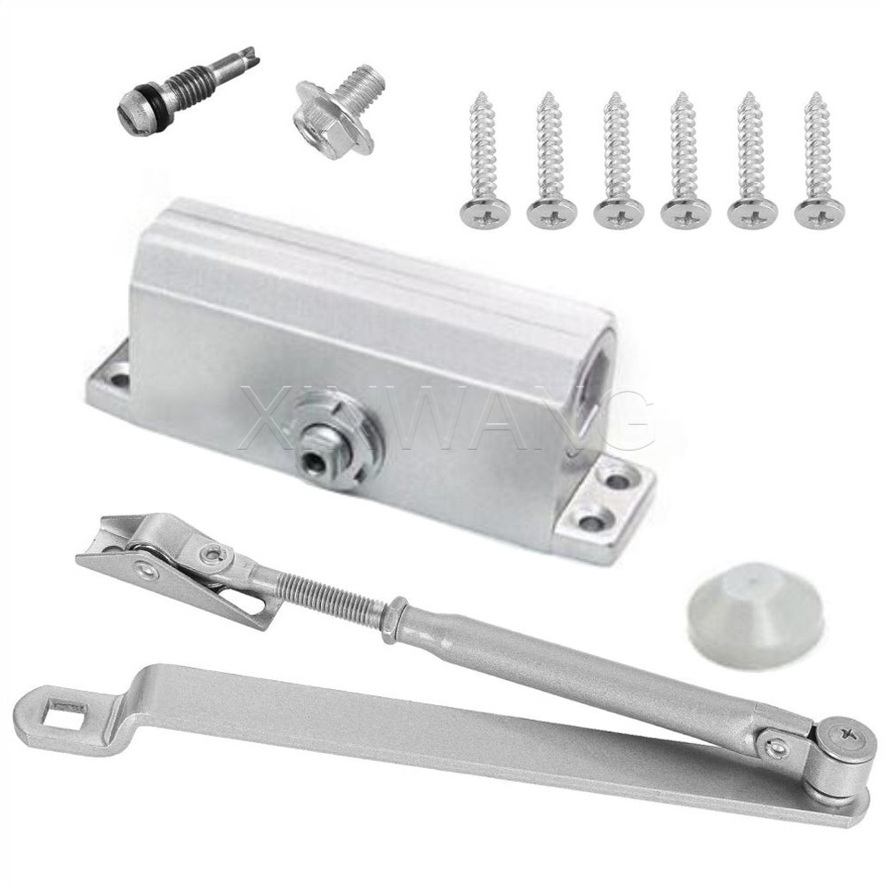 Aluminum 180 Degree Door Closer Multi-Function Gate Closer Automatic Closing Door Opener 45kg 65kg 85kg Heavy Duty Door Closer