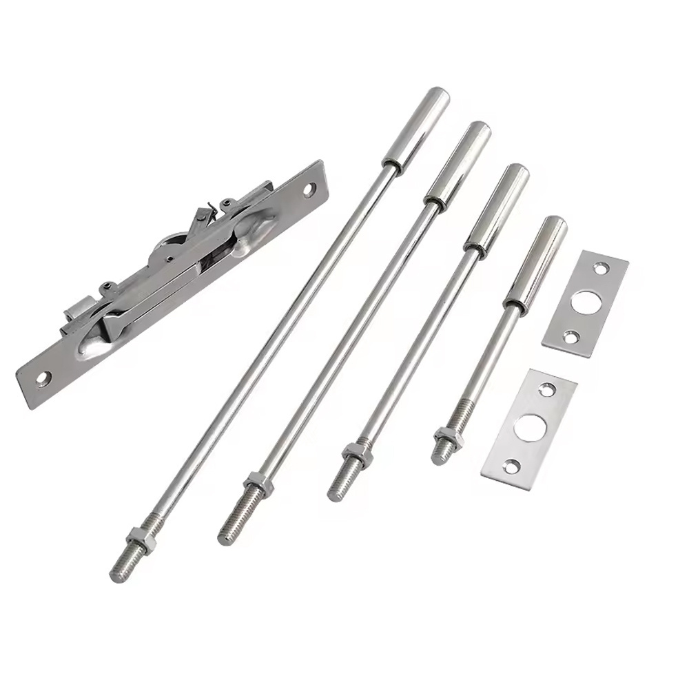 factory price Satin Stainless Steel 201 Hidden Installation Manual Flush Bolt for Metal Door