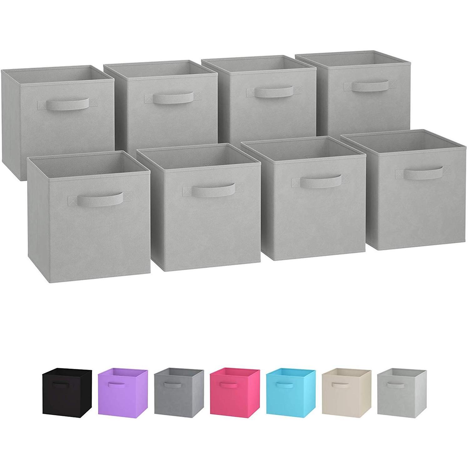 Guangzhou High Quality Durable Kids Toys Clothes Collapsible Foldable Fabric Cube Storage Boxes For Shelf