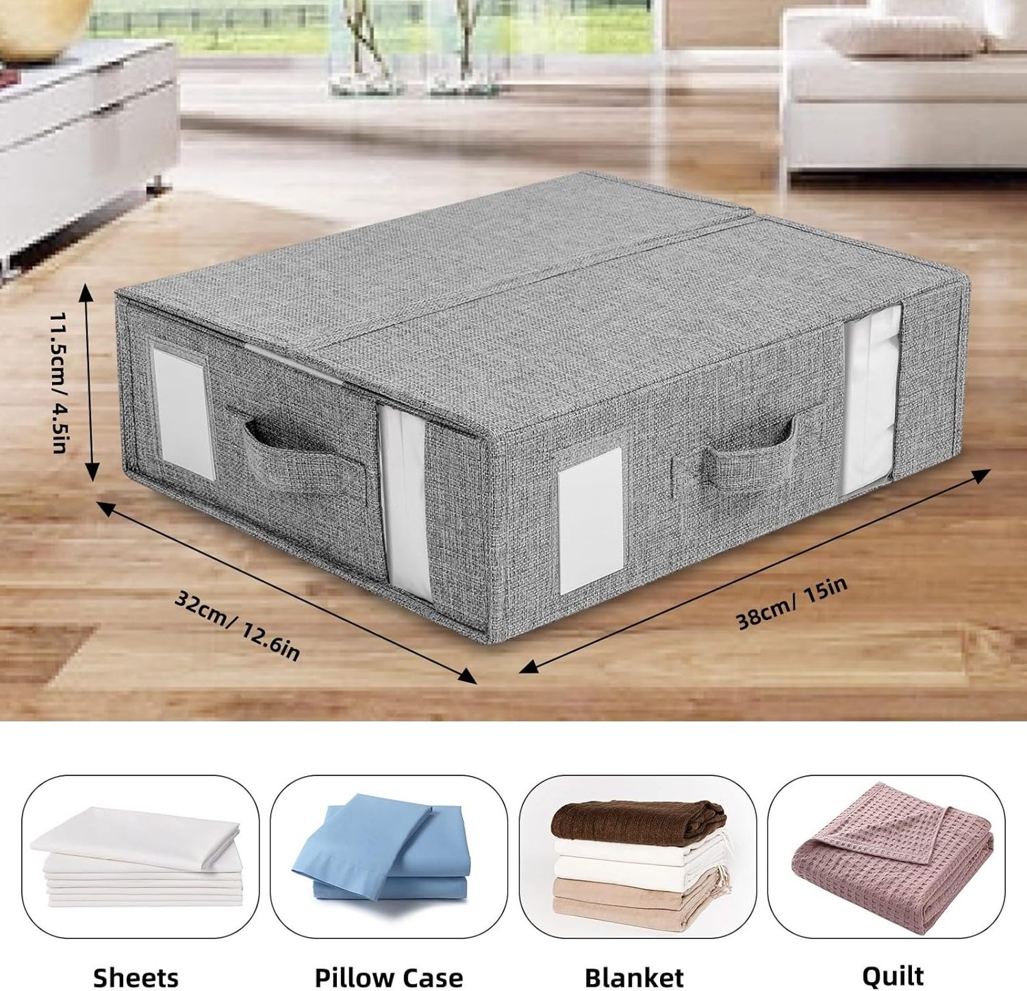 High Quality Foldable Linen Bedsheet Set Closet Organizer Storage Bed Sheet Organizer Cubes For Bedding