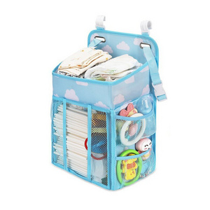 Wholesale Bedside Diaper Storage Bag Organiser Nursery Bed Baby Diaper Caddy Hanging Organizer