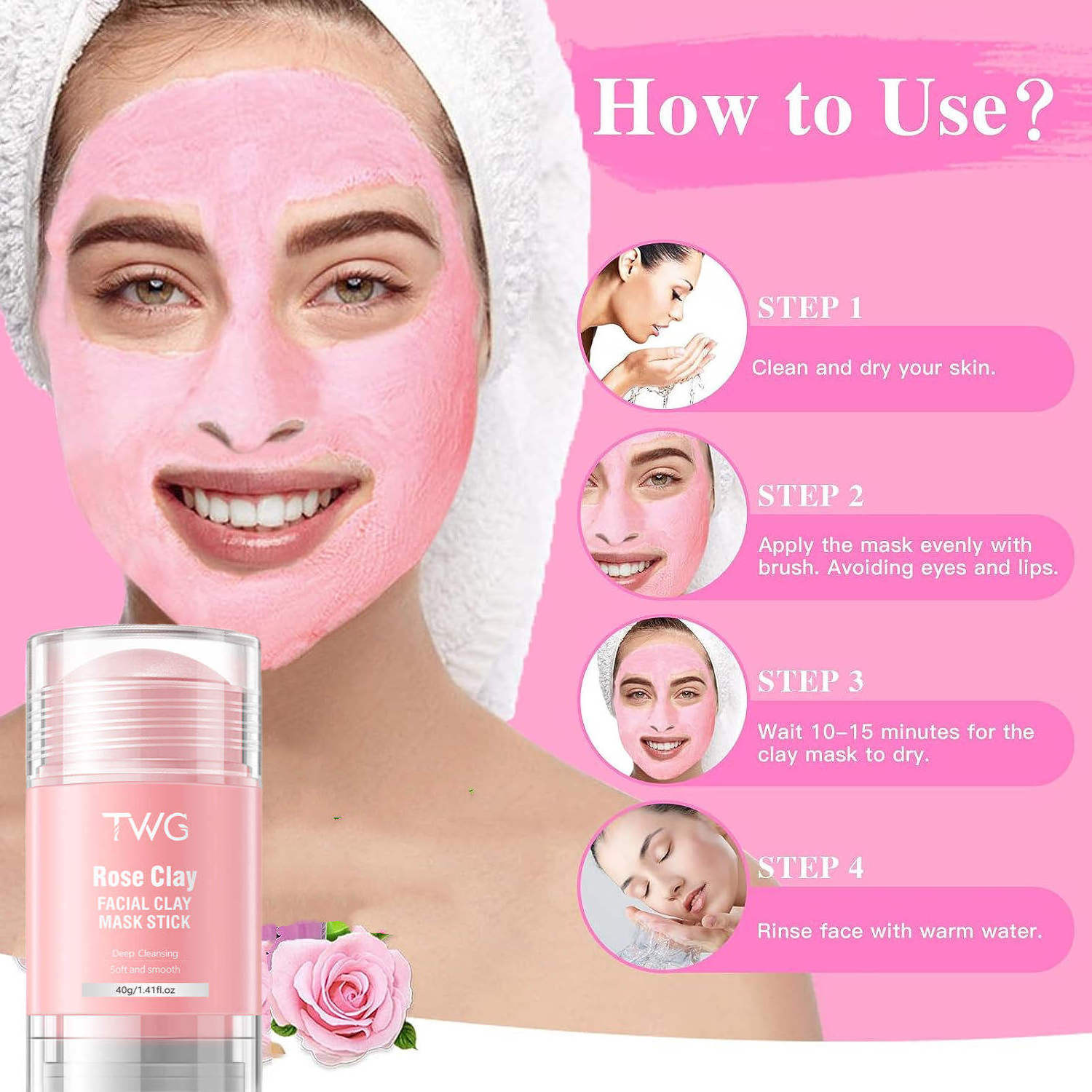 Hot sell Face Cleansing Mask Stick Clap Blackhead Remover Face Mud Green Tea Turmeric Face Mask Stick