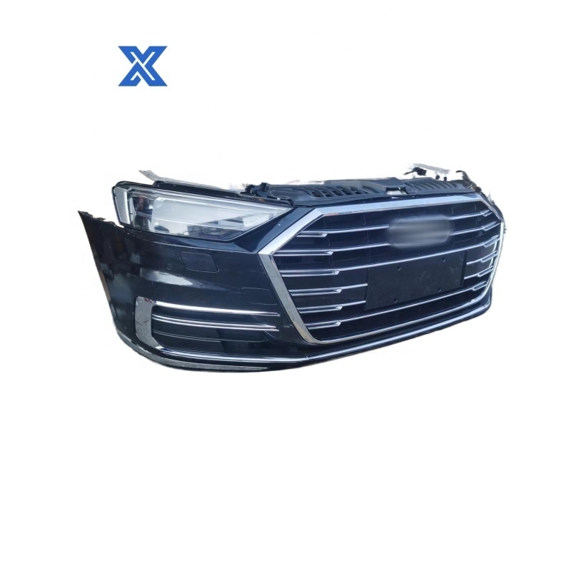 Front bumper  for audi a8 d3 d4 d5 2010-2021 shock proof bumper middle net side skirt front body kit