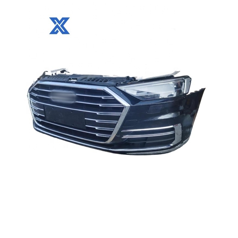 Front bumper  for audi a8 d3 d4 d5 2010-2021 shock proof bumper middle net side skirt front body kit