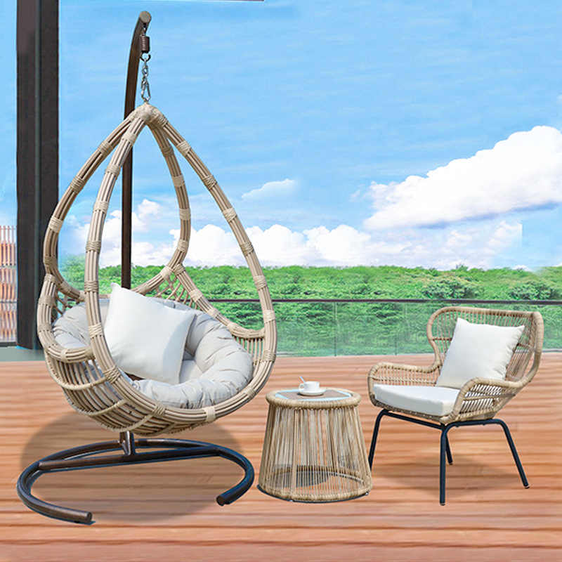 Outdoor Furniture Patio Swing Outdoor Indoor Rocking Chairs Hanging Egg Rattan Swing Chair