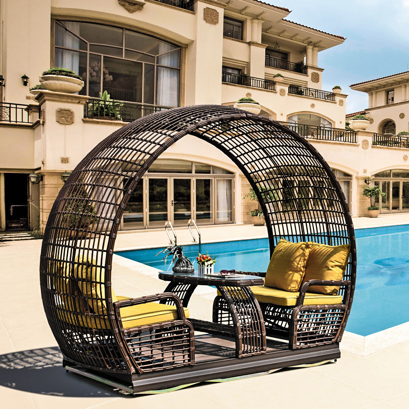 Modern Rattan Swings Rocking Basket Balcony Courtyard Garden Outdoor Furniture