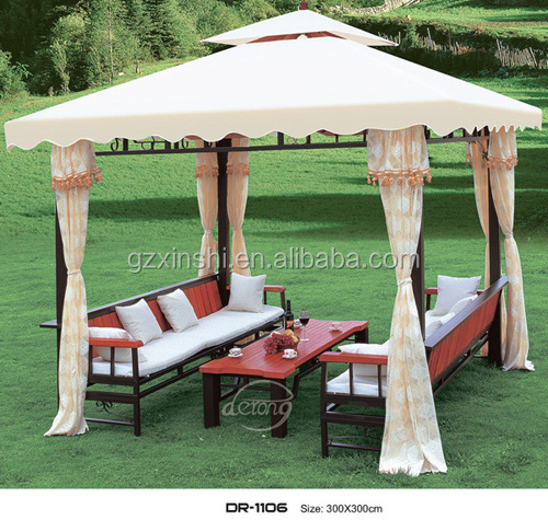 Iron Gazebo as Outdoor Gazebo Garden Set Outdoor Pavilion Set Gazebos Plastic Wooden Powder Coated Iron UV Proof / Water Proof