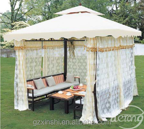 Iron Gazebo as Outdoor Gazebo Garden Set Outdoor Pavilion Set Gazebos Plastic Wooden Powder Coated Iron UV Proof / Water Proof