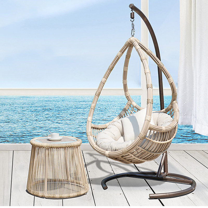 Outdoor Furniture Patio Swing Outdoor Indoor Rocking Chairs Hanging Egg Rattan Swing Chair