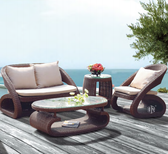 Modern outdoor sofa Patio furniture rattan sofa