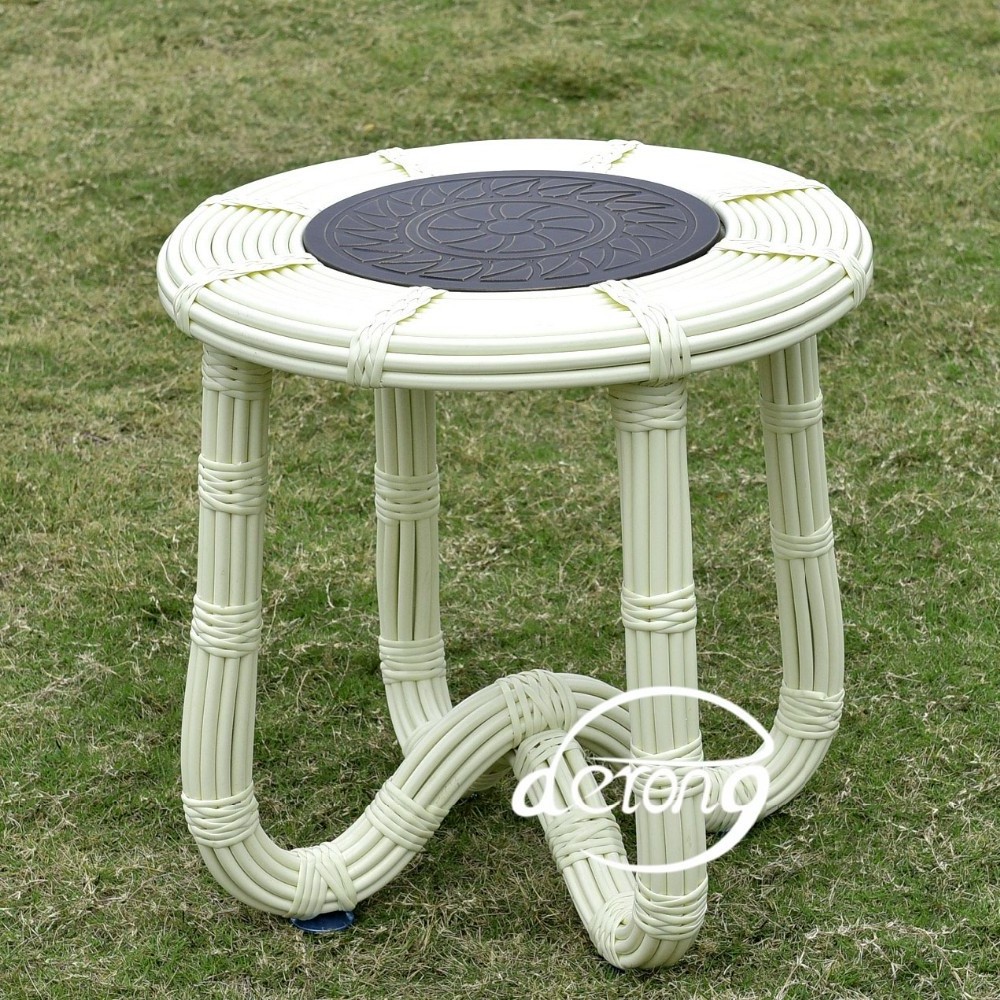 cute egg-shape PE rattan cafe sofa set outdoor furniture garden use with waterproof cushions