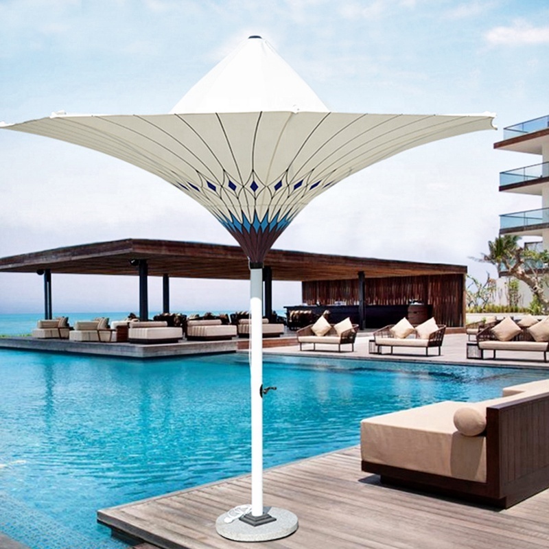 Other Outdoor Furniture Outdoor Sun Beach Garden Macrame Patio Custom Umbrella With Logo And Led Strip Light Parasols Umbrellas