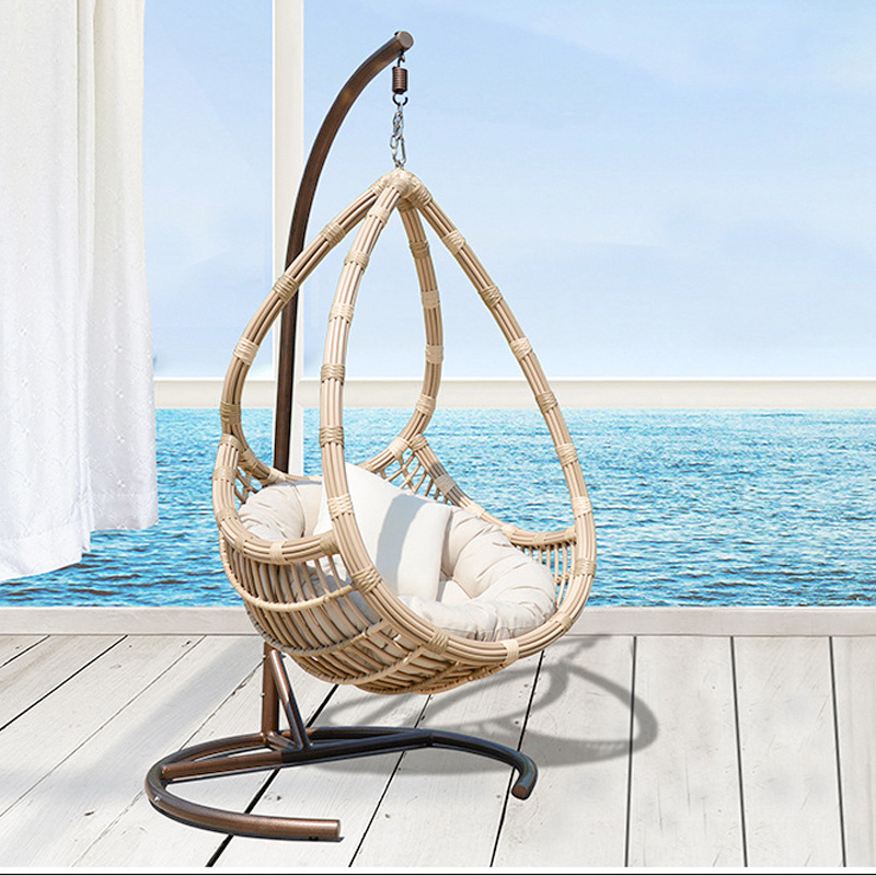 Outdoor Furniture Patio Swing Outdoor Indoor Rocking Chairs Hanging Egg Rattan Swing Chair