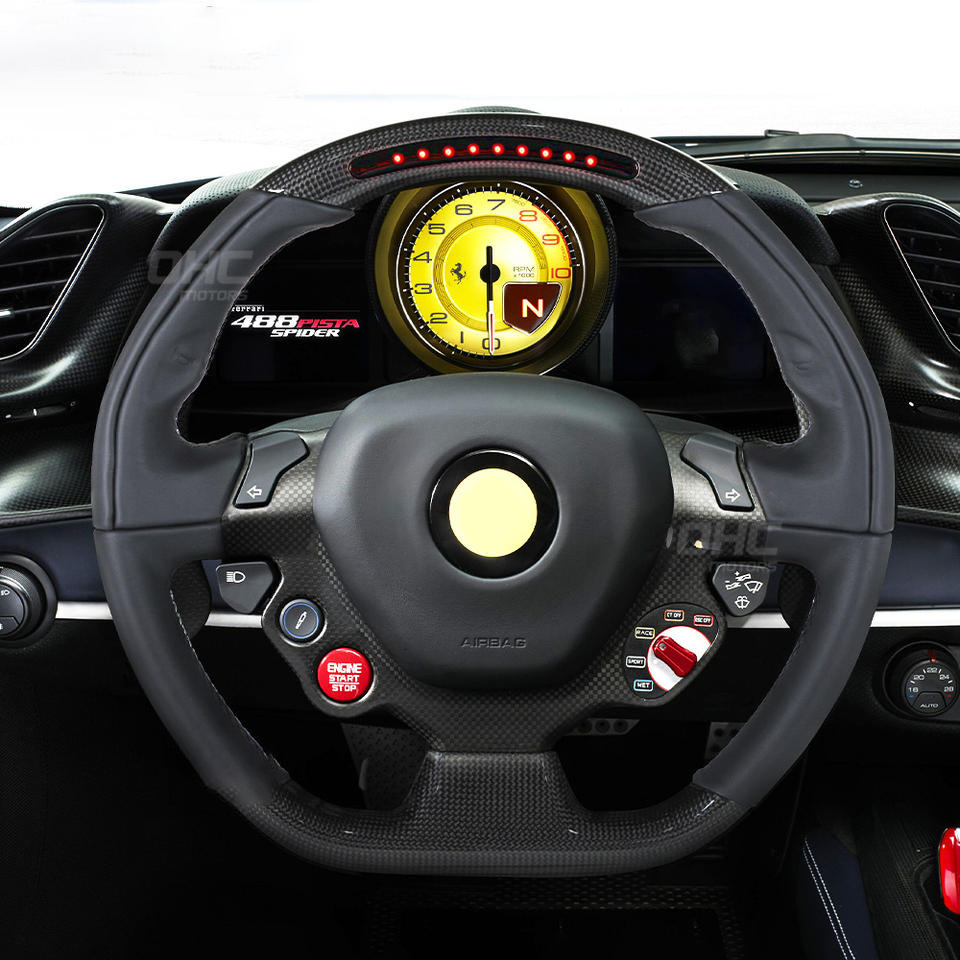 LED Sport Carbon Compatible for Ferrari 458 488 Parts Real Carbon fiber steering wheel