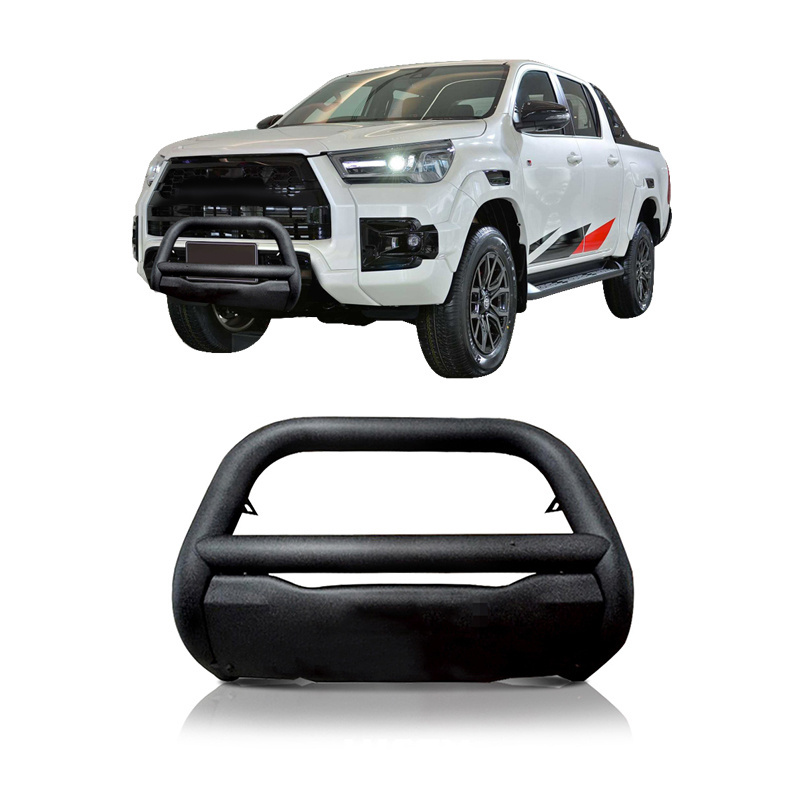 Rugged Style  Steel Power Coating Bull Bar Nudge Bar in  Black for Toyota Hilux Vigo 2002-2014