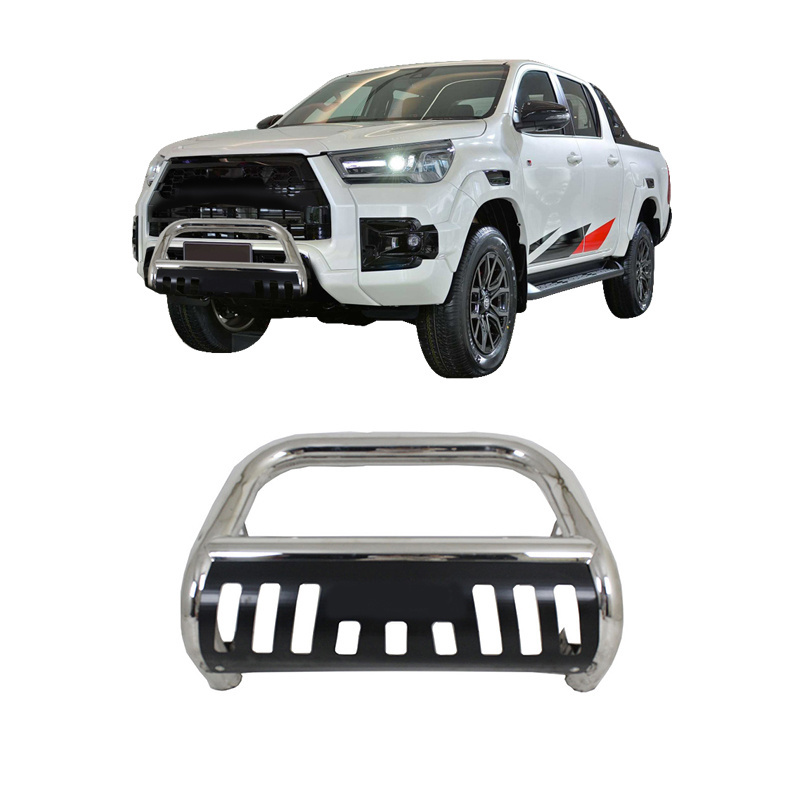 Most Popular 4X4 Stainless Steel Bull Bar Nudge Bar With Light for Toyota Hilux Vigo 2002-2014