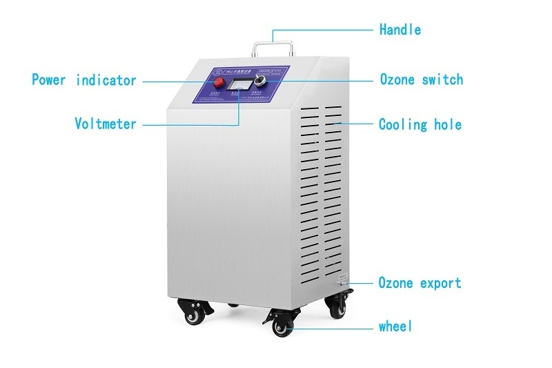 Commercial Ozone Generator 10g/h O3 High Capacity Air Purifier, Sterilizer and Deodorizer, Industrial Q3 Ionizer Machine