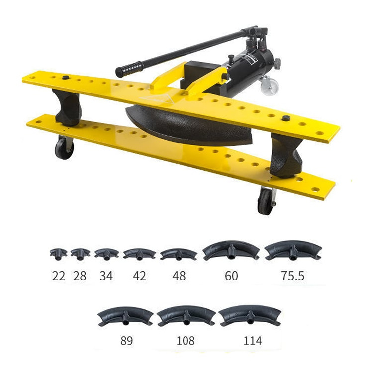 High Quality 10T Industrial Stainless Steel Iron Copper Pipe Bending Machines Portable Manual Pipe Bender Hydraulic with Bracket