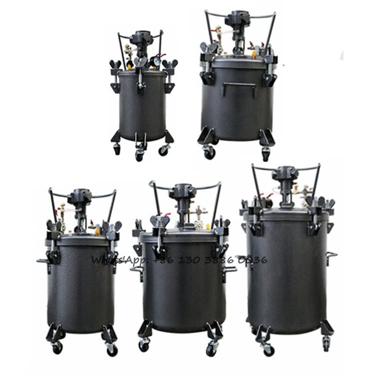 10L 20L 30L 40L 60L High Performance Stainless Steel Manual Automatic Pneumatic Paint Pressure Pot Tank for Spray Gun Painting