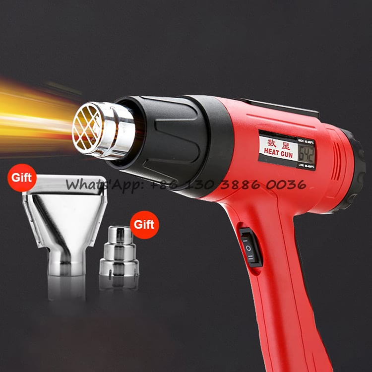 Heat Gun Professional 2000W Industrial Hair Dryer Brushless Hot Power Adjustable Air Welding Electric Hot Air Gun for Soldering