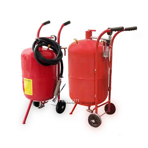 40L 10Gal Sandblaster Heavy Duty Steel Abrasive Air Sand Blaster Mobile Rust Remove Surface Cleaning Recondition Machine