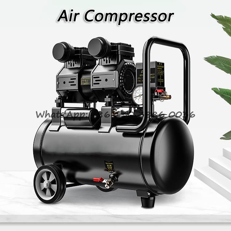 Custom Low Noise Hospital High Pressure Paint Spray Gun 750W Air Compressor Silent Oilless Air Compressor Machine Prices