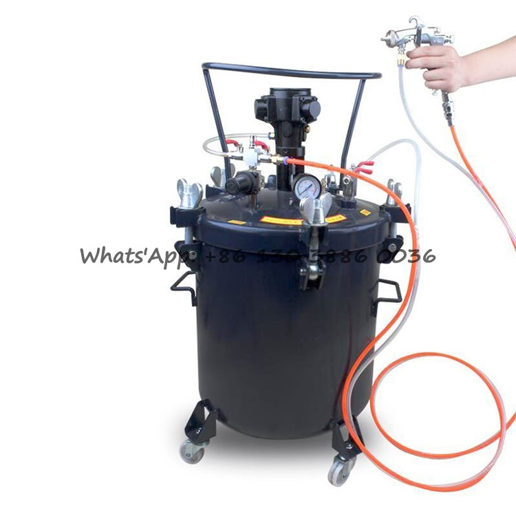 10L 20L 30L 40L 60L High Performance Stainless Steel Manual Automatic Pneumatic Paint Pressure Pot Tank for Spray Gun Painting