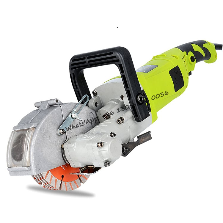 220V 115/125MM  Power Saw Hand-held Concrete Cutter Wall Grooving Machine, High-power Industrial Concrete Wall Slotting Machine