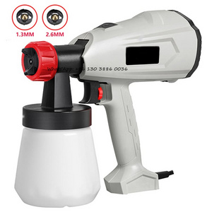 220V 500W High Power Quality Adjustable Flow Spraying Angle Home Electric Paint Sprayer, HVLP Airless Spray Gun, With 2 Nozzles