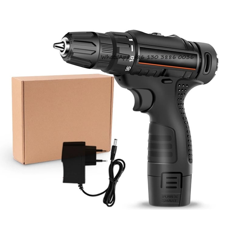 Electric Drill Household 12V Wireless Impact Hand Drills Rechargeable Screwdriver Industrial Power Driver Cordless Repair Set