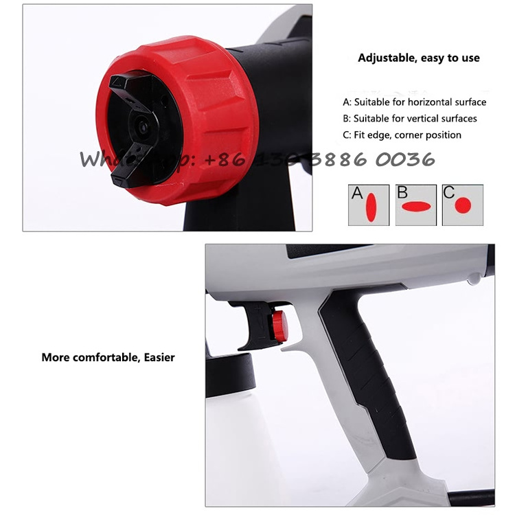 Automatic 700ml 500W Gravity Airbrush Sprayer Atomizer Electric Tool Hopper Pistol Paint Spray Gun for Painting