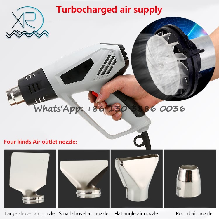 High Quality Performance Wrap Shrink Electric Hot Blow Digital Display Temperature Control Model 2000W Hot Heat Air Gun