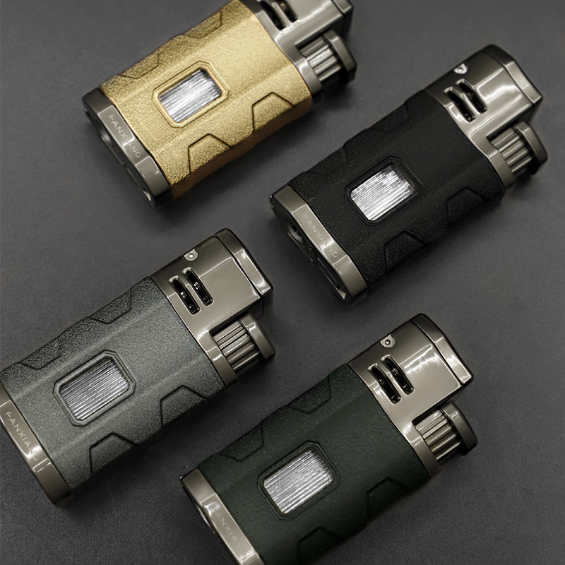 New Design Zinc Alloy Smoking Gas Style Smoking Cigar Accessories Luxury 3 Jet Flame Triple Torch Custom Cigar Torch Lighter