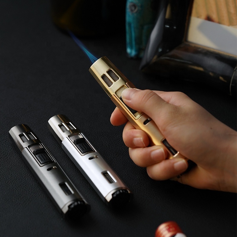 High Quality Novelty Butane Windproof Cigar Accessories Luxury Cigarette Outdoor Lighter