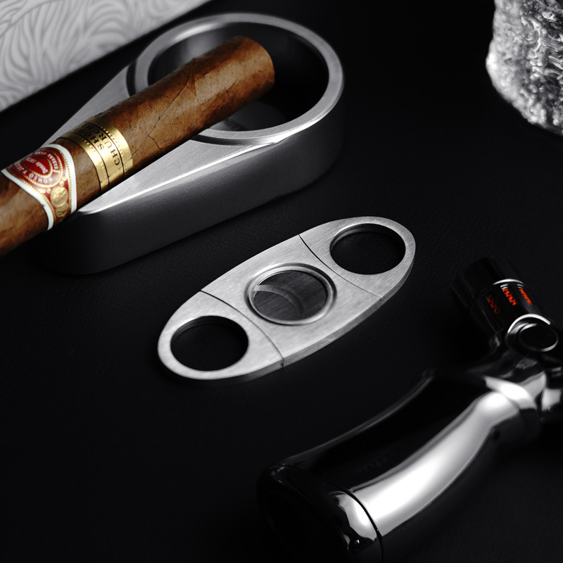 VANITY FAIR 3 Pieces Cigar Accessories Luxury Cigar Ashtray Cigar Cutter And Lighter Set With Gift Box