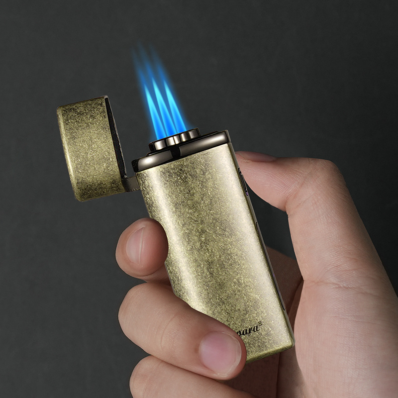 Rechargeable Zinc Alloy Cigar Accessories Luxury Refillable Single Flame USB Electronic Cigar Lighter For Smoking