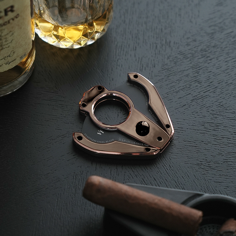 20 Pieces Customized Silver Stainless Steel Pocket Double Blade cigar cutter custom logo Smoking Accessories Cigar Cutter