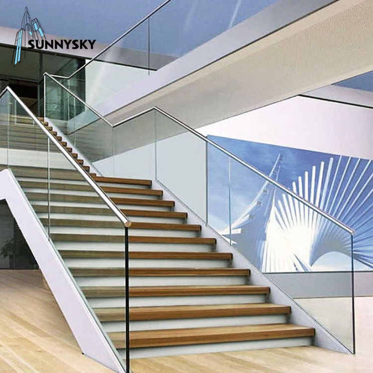 Tempered Glass Cheap Deck Railings/Stainless Steel Deck Railing Post/Ss Glass Balustrade Handrail