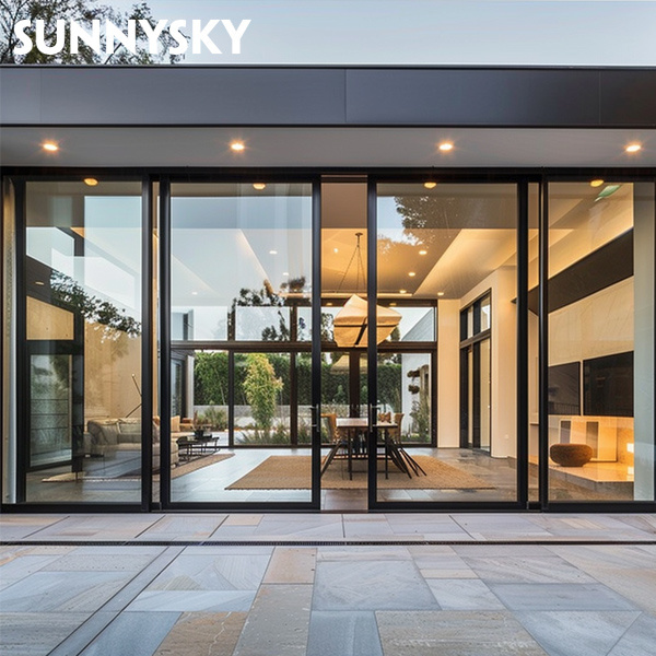 Sunnysky design Luxury Large Aluminum Sliding Windows and Doors Lift and Slide Glass Doors