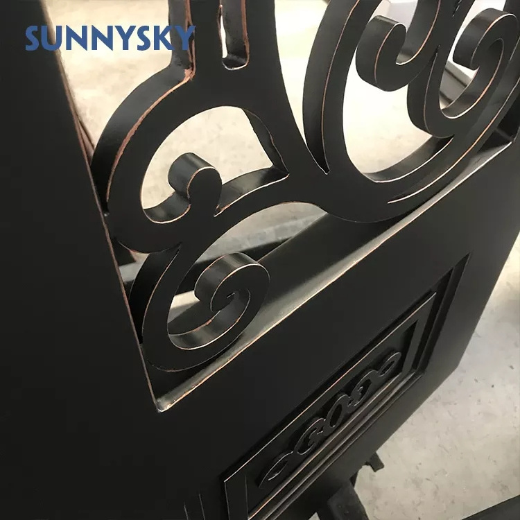 Sunnysky European Security Home Arched Single Double Main Entrance Front Entry Wrought Iron Door Price