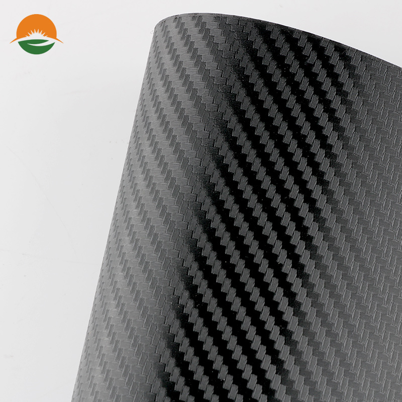 Car Accessories Exterior Decoration TPH Sticker Black 3D Carbon Fiber Vinyl Film