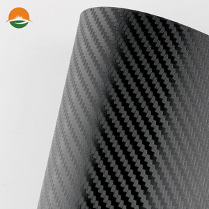 Car Accessories Exterior Decoration TPH Sticker Black 3D Carbon Fiber Vinyl Film