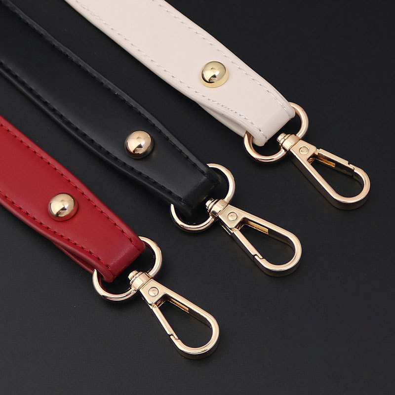 Solid Color 23cm PU Leather  Handle Cross Body Handbag Chain Leather Shoulder Handle Strap Replacement For Purse