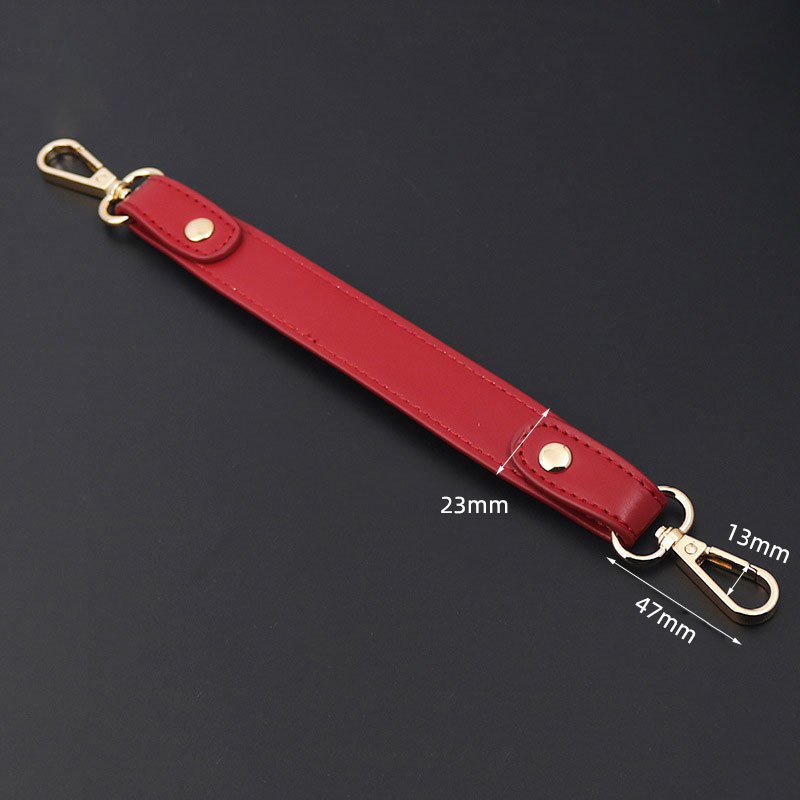 Solid Color 23cm PU Leather  Handle Cross Body Handbag Chain Leather Shoulder Handle Strap Replacement For Purse