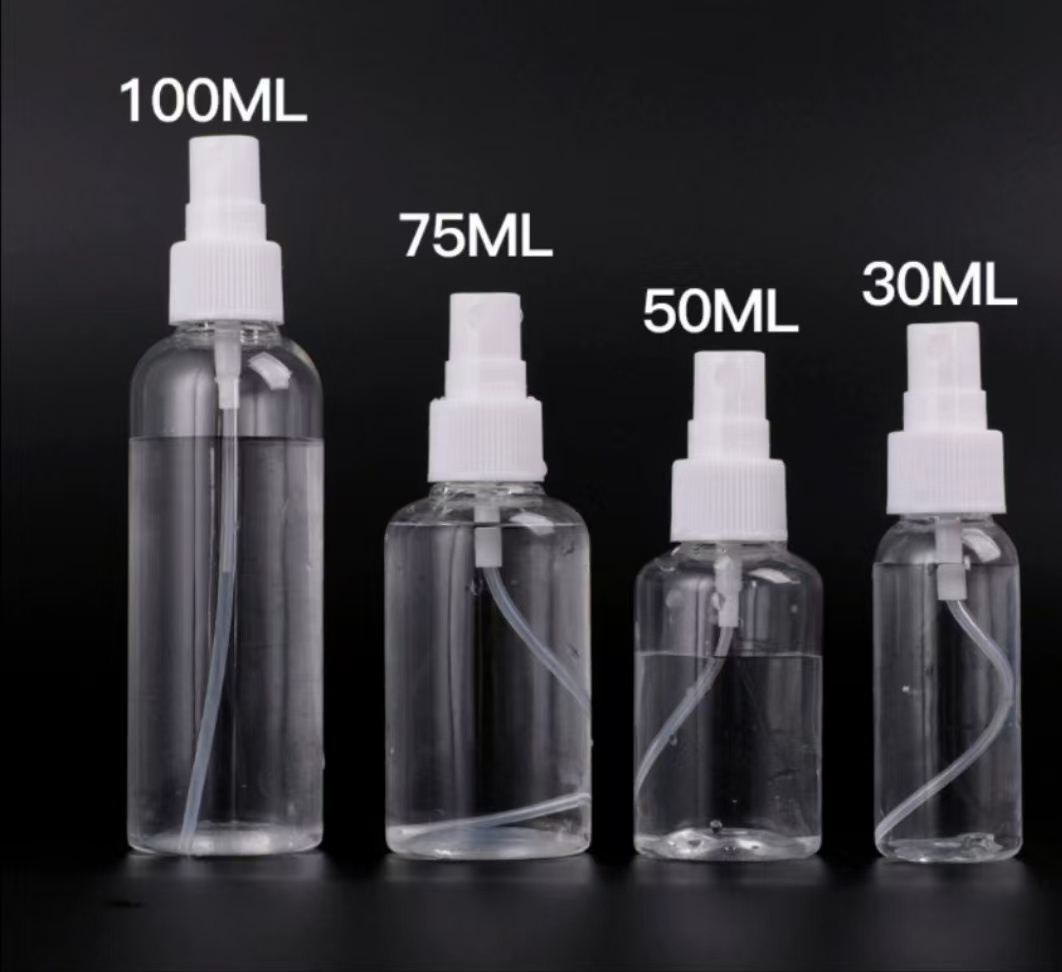 free 50ml sprayer flack clear spray container tube insecticide plastic bottle packaging squeeze hose tube and bottle