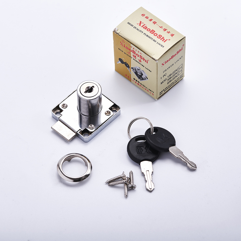 138-22 black furniture desk lock for cabinet and drawer/138-22 cabinet lock /black and white zinc color