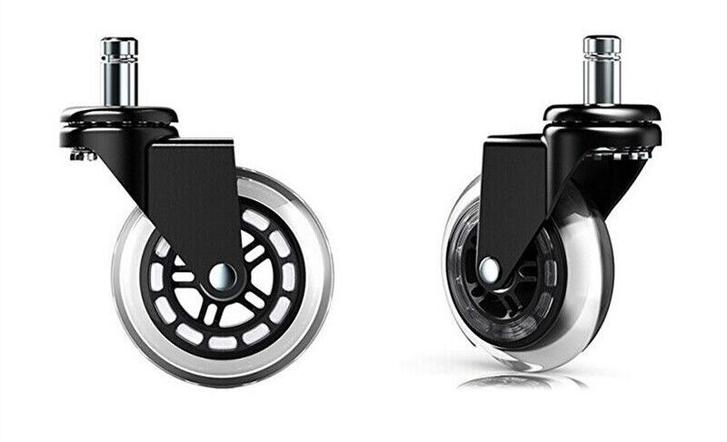 3 Inch Smooth Rolling Office Chair Rollerblade Caster Wheel PU Transparent Wheel  caster